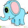 Blauwe olifant